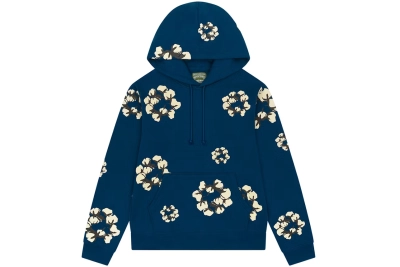 Denim Tears x CPFM Cactus Tears Wreath Hoodie Navy 01