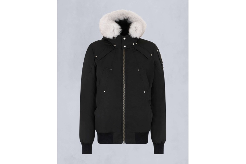 Moose Knuckles Original Ballistic Neoshear Bomber Jacket Black