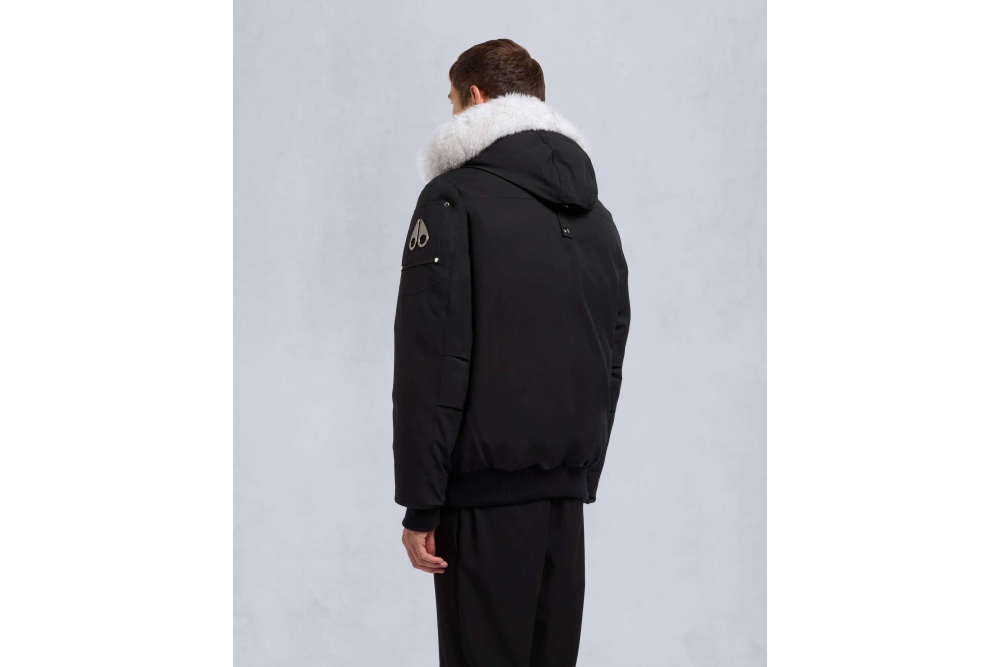 Moose Knuckles Original Ballistic Neoshear Bomber Jacket Black