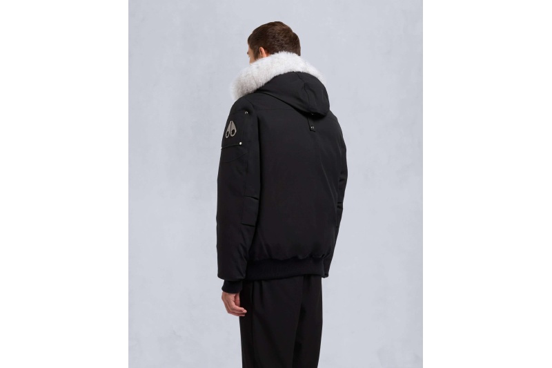 Moose Knuckles Original Ballistic Neoshear Bomber Jacket Black