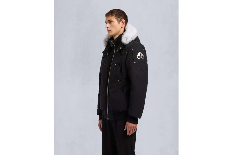 Moose Knuckles Original Ballistic Neoshear Bomber Jacket Black