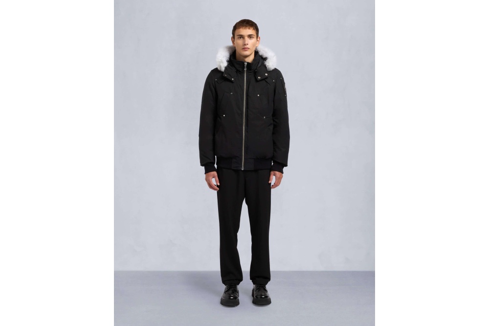 Moose Knuckles Original Ballistic Neoshear Bomber Jacket Black