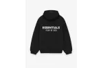 Fear of God Essentials Fleece Hoodie in Black/Desert Sand