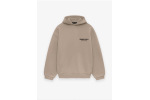 Fear of God Essentials Fleece Hoodie in Black/Desert Sand