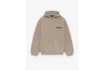Fear of God Essentials Fleece Hoodie in Black/Desert Sand