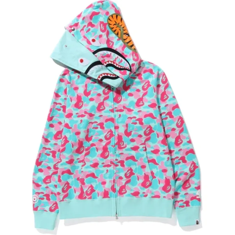 BAPE Store Miami Pullover Hoodie Pink and Blue