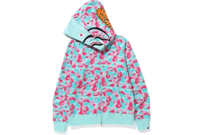 BAPE Store Miami Pullover Hoodie Pink and Blue