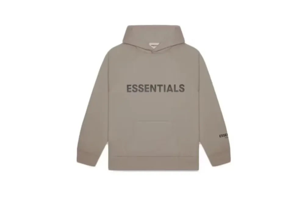 Fear of God Essentials Pullover Hoodie Applique Logo Taupe