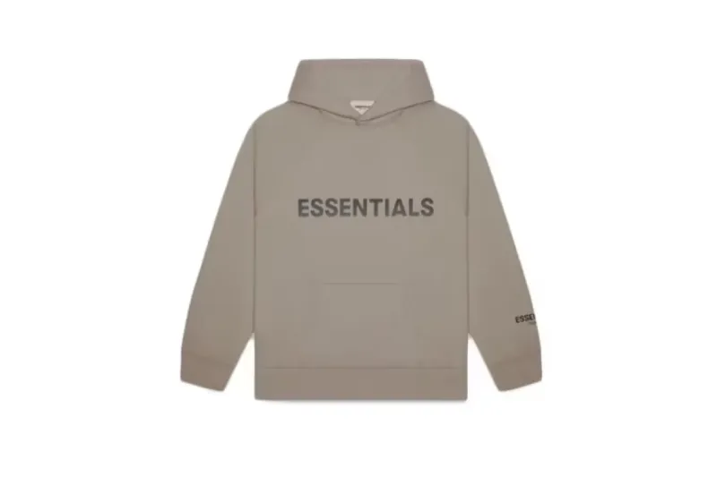 Fear of God Essentials Pullover Hoodie Applique Logo Taupe