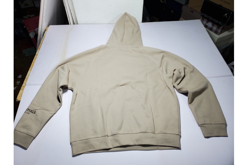 Fear of God Essentials Pullover Hoodie Applique Logo Taupe