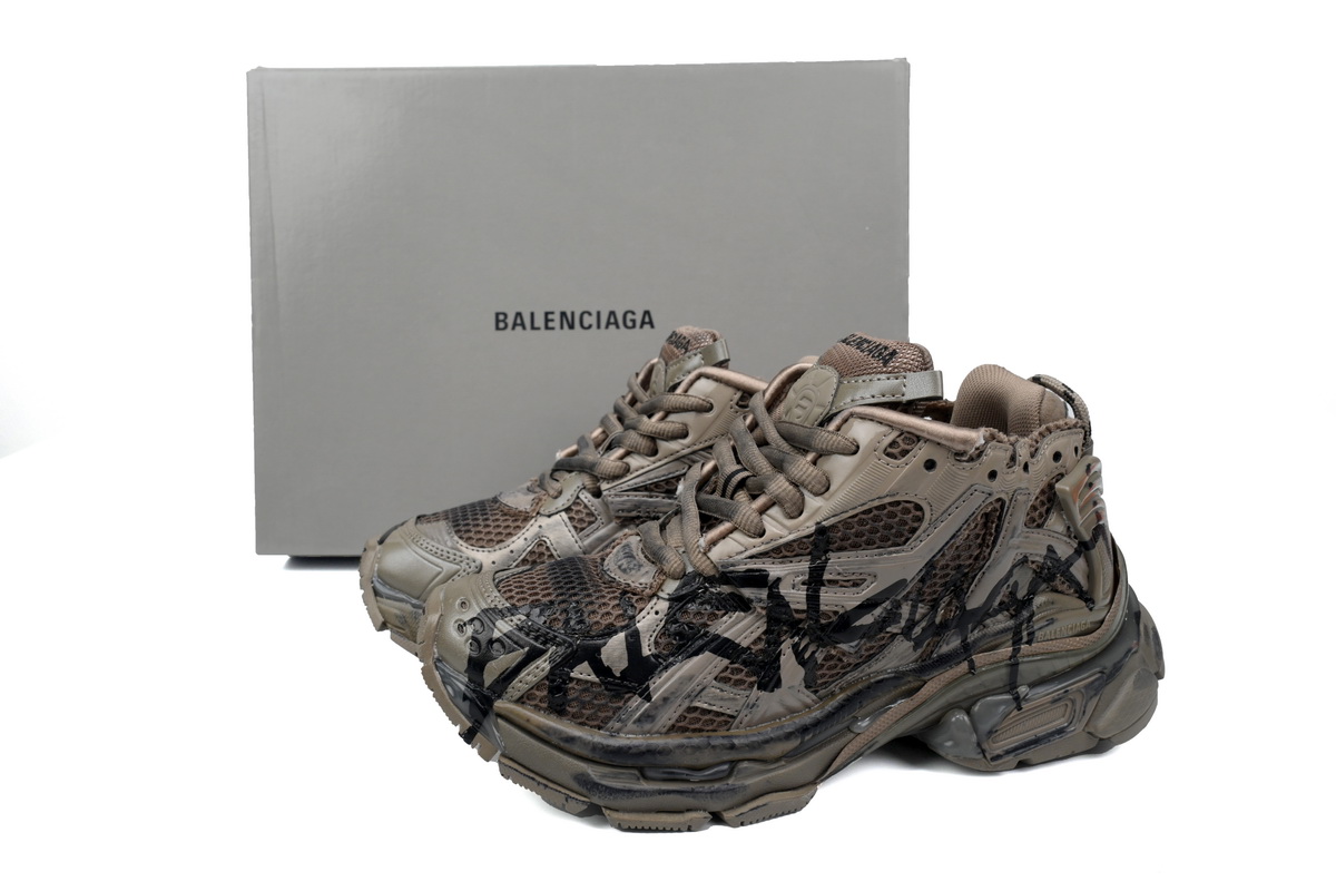 Balenciaga Runner Sneaker Black Brown 677402 W3RB2 2010