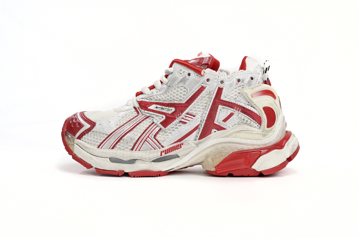 Balenciaga Runner Sneaker White Red 677403 W3RB2 9060