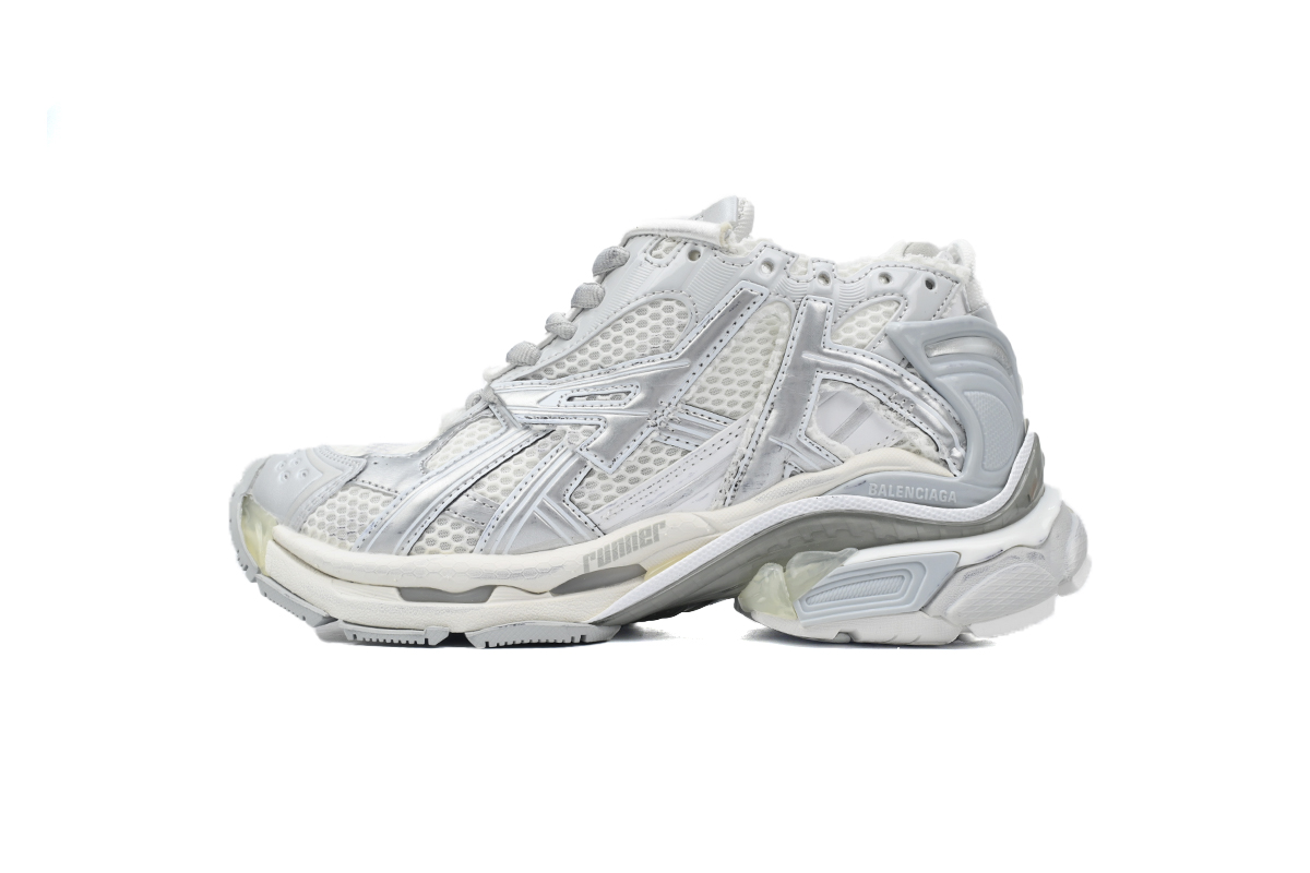 Balenciaga Runner Sneaker White Silver 677402 W3RB2 8100
