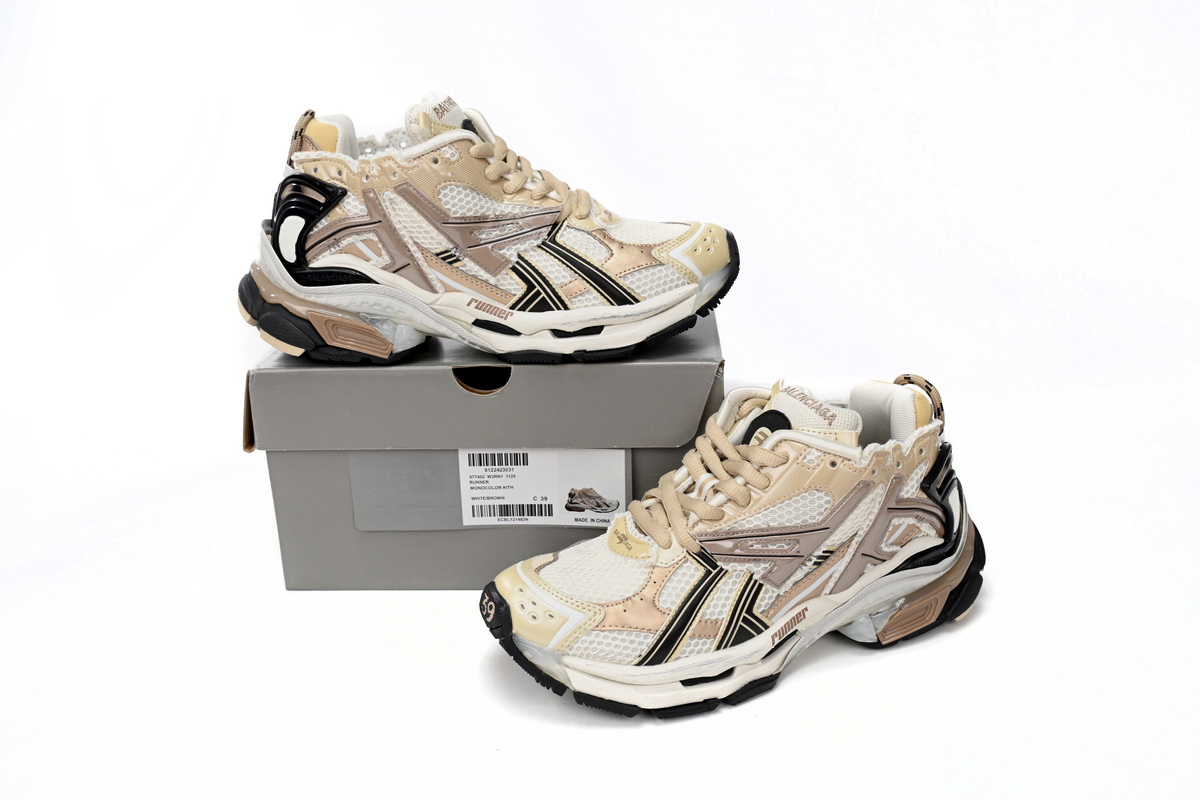 Balenciaga Runner Beige Black White 677403W3RB39891