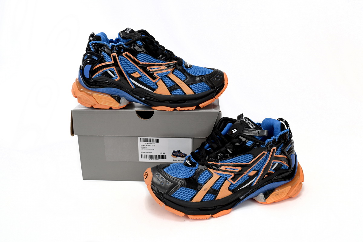 Balenciaga Runner Blue Orange Black 677403W3RB34719