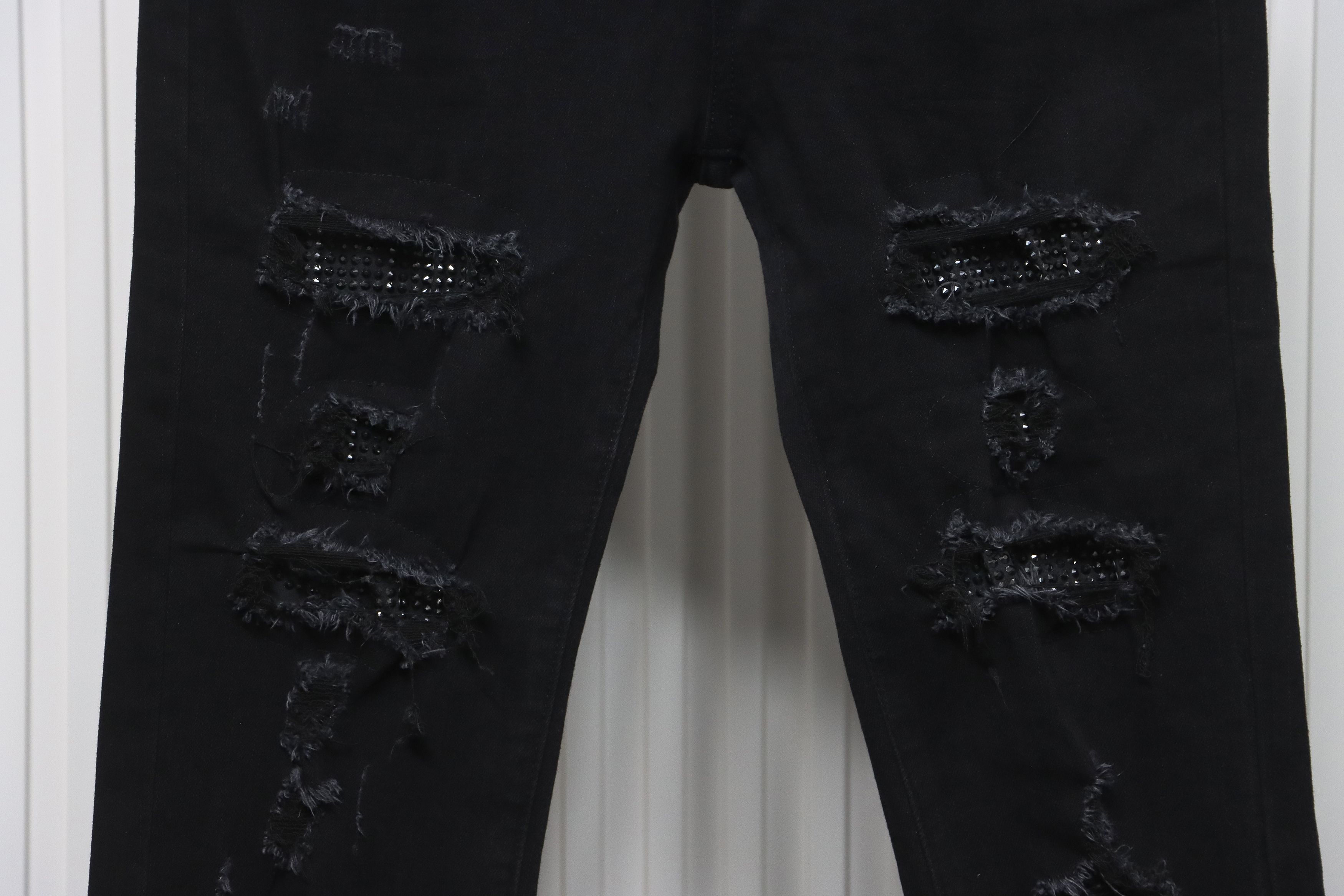 AMIRI Black Denim Distressed Jeans