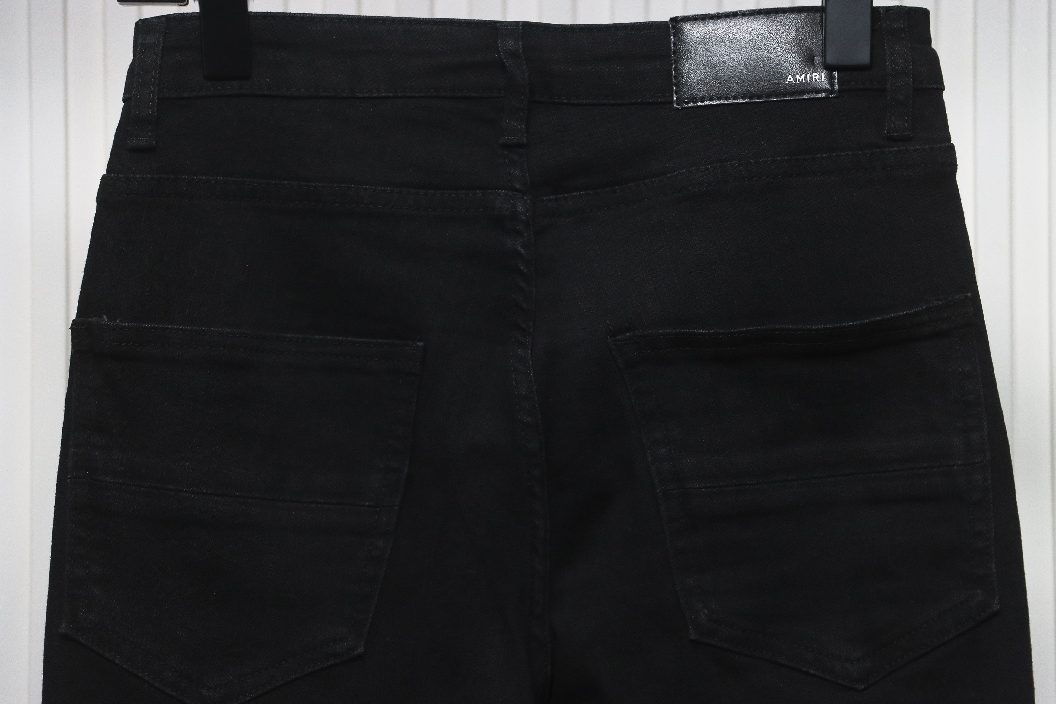 AMIRI Black Denim Distressed Jeans