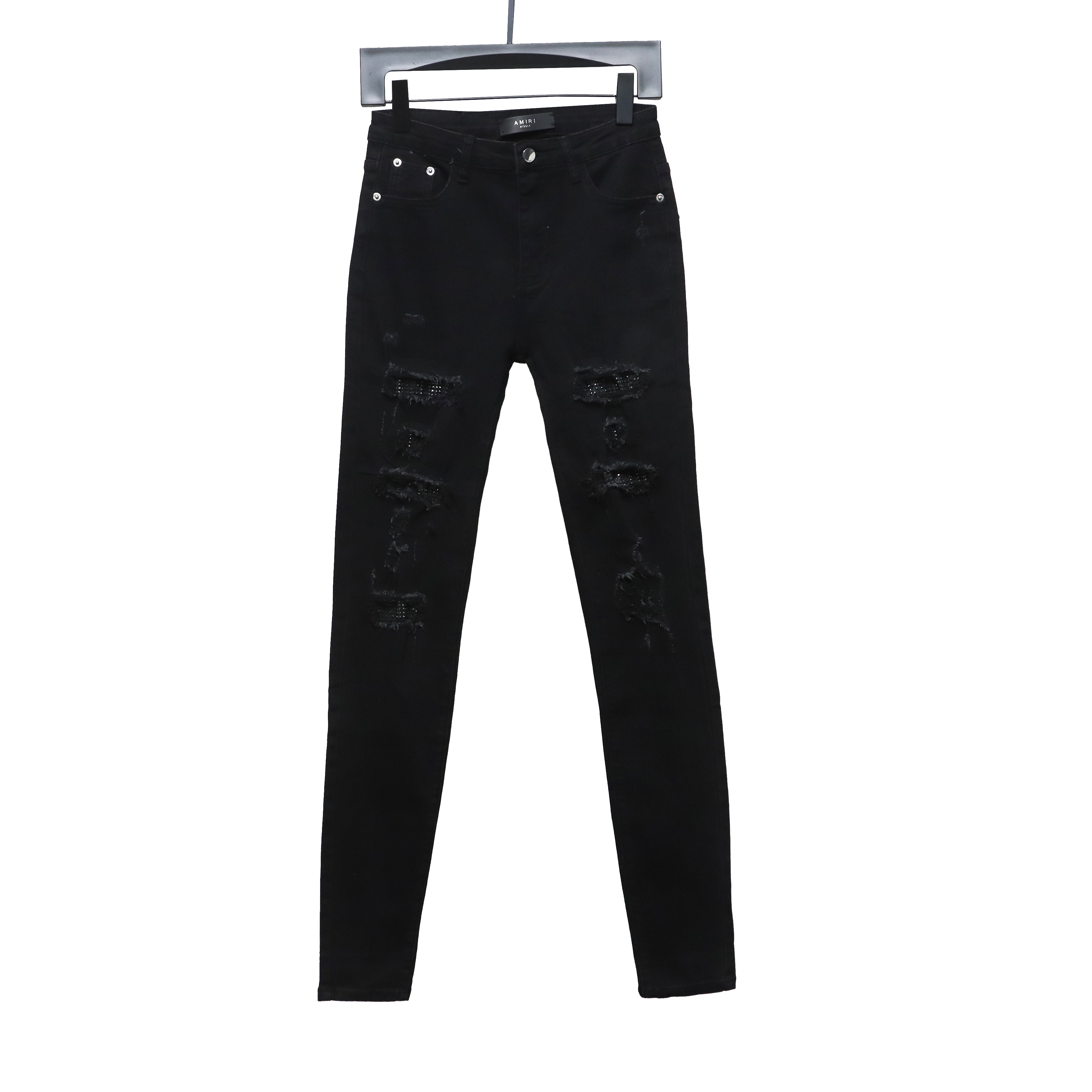 AMIRI Black Denim Distressed Jeans