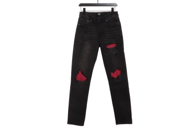 AMIRI Distressed Patch Decorated Denim Trousers 01