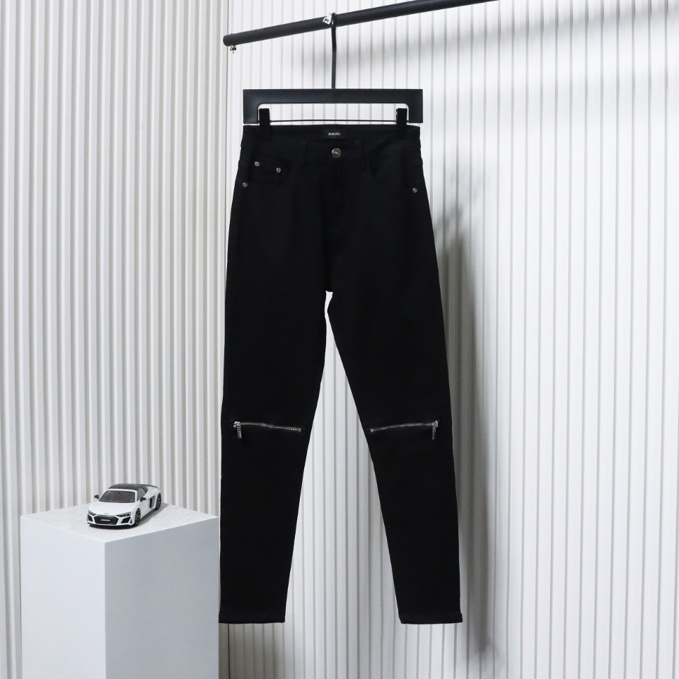 AMIRI MX1 Washed Zipper Jeans Black