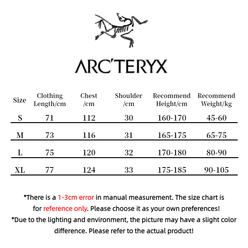 Arc'teryx x BEAMS Beta Jacket Dimensions
