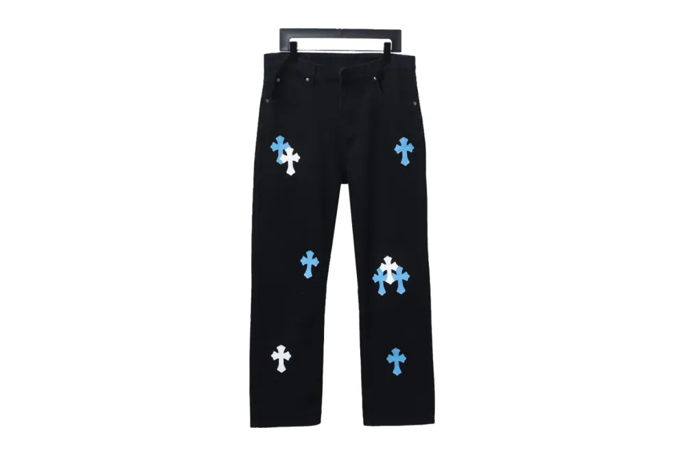 Chrome Hearts Pants Black Blue