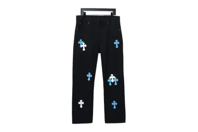 Chrome Hearts Pants Black Blue 01