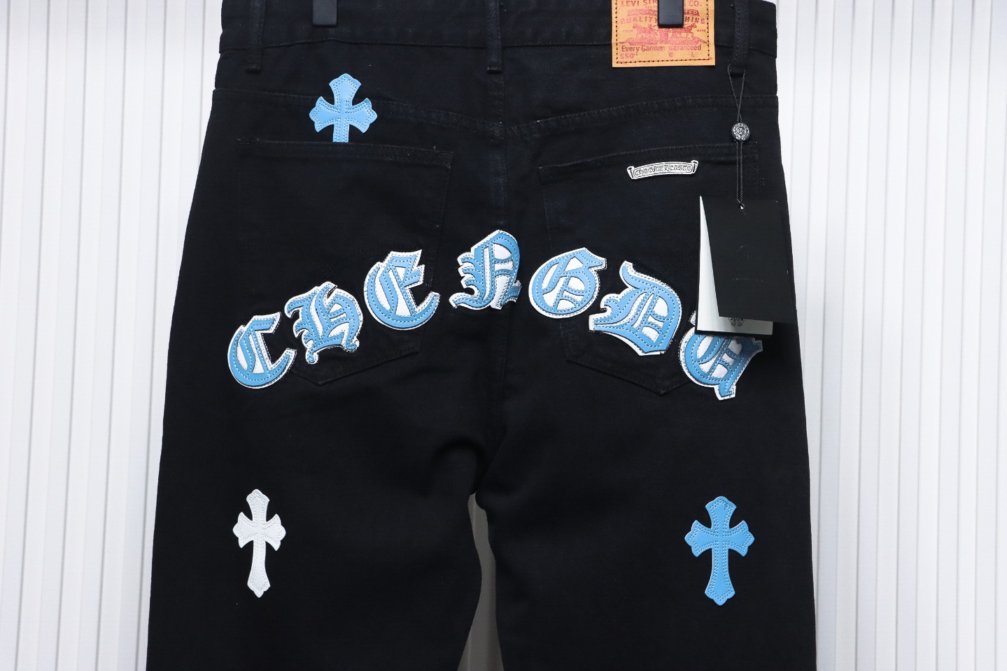 Chrome Hearts Pants Black Blue