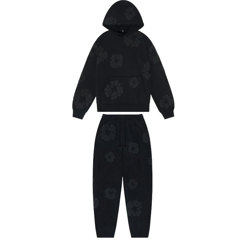 Denim Tears Cotton Wreath Tracksuit Black Monochrome