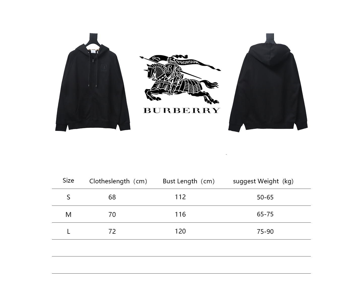 Brand Zip Up Hoodie With Check Hood Black Archive Beige