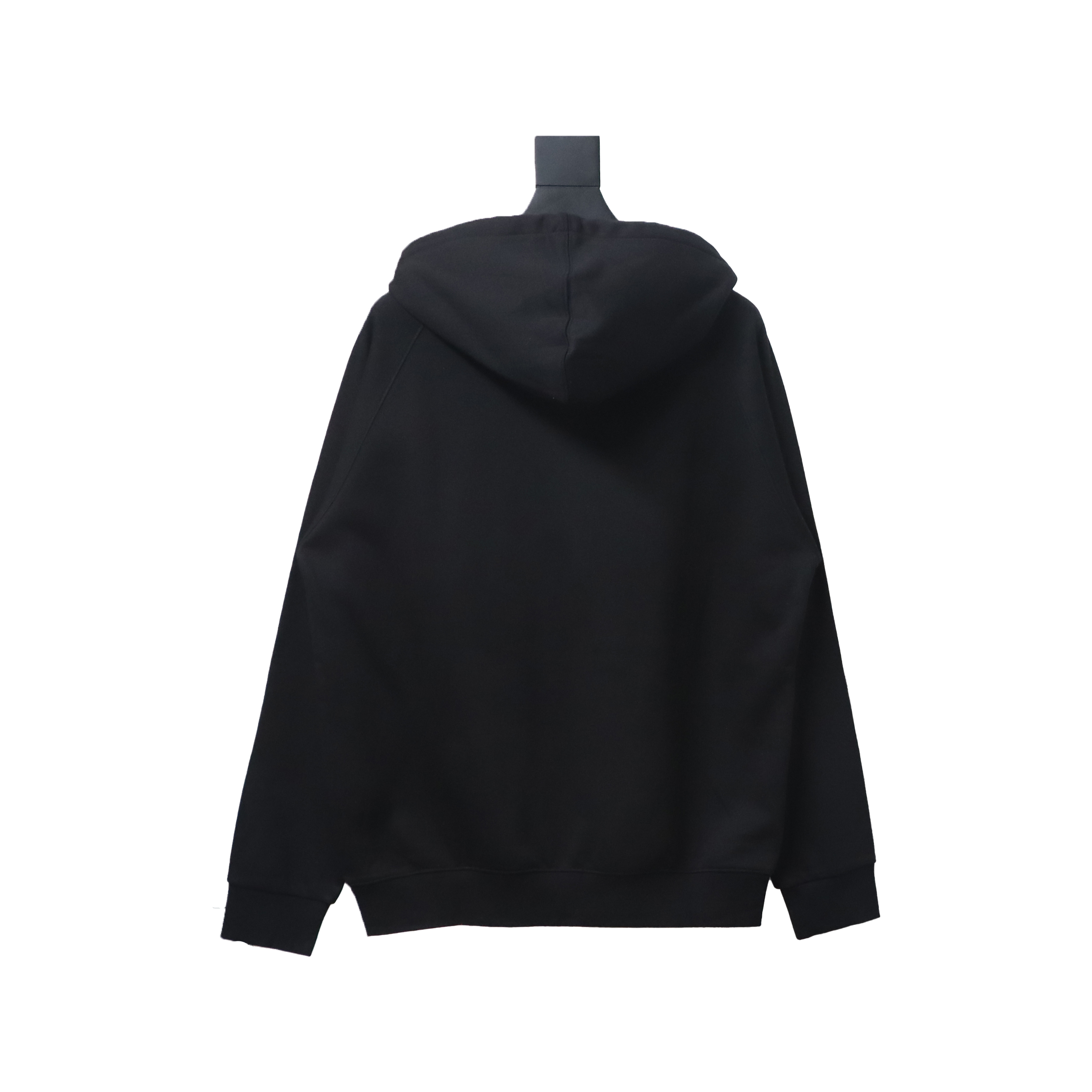 Brand Zip Up Hoodie With Check Hood Black Archive Beige