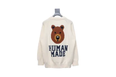 Human Made Bear Raglan Knit Sweater Beige 01