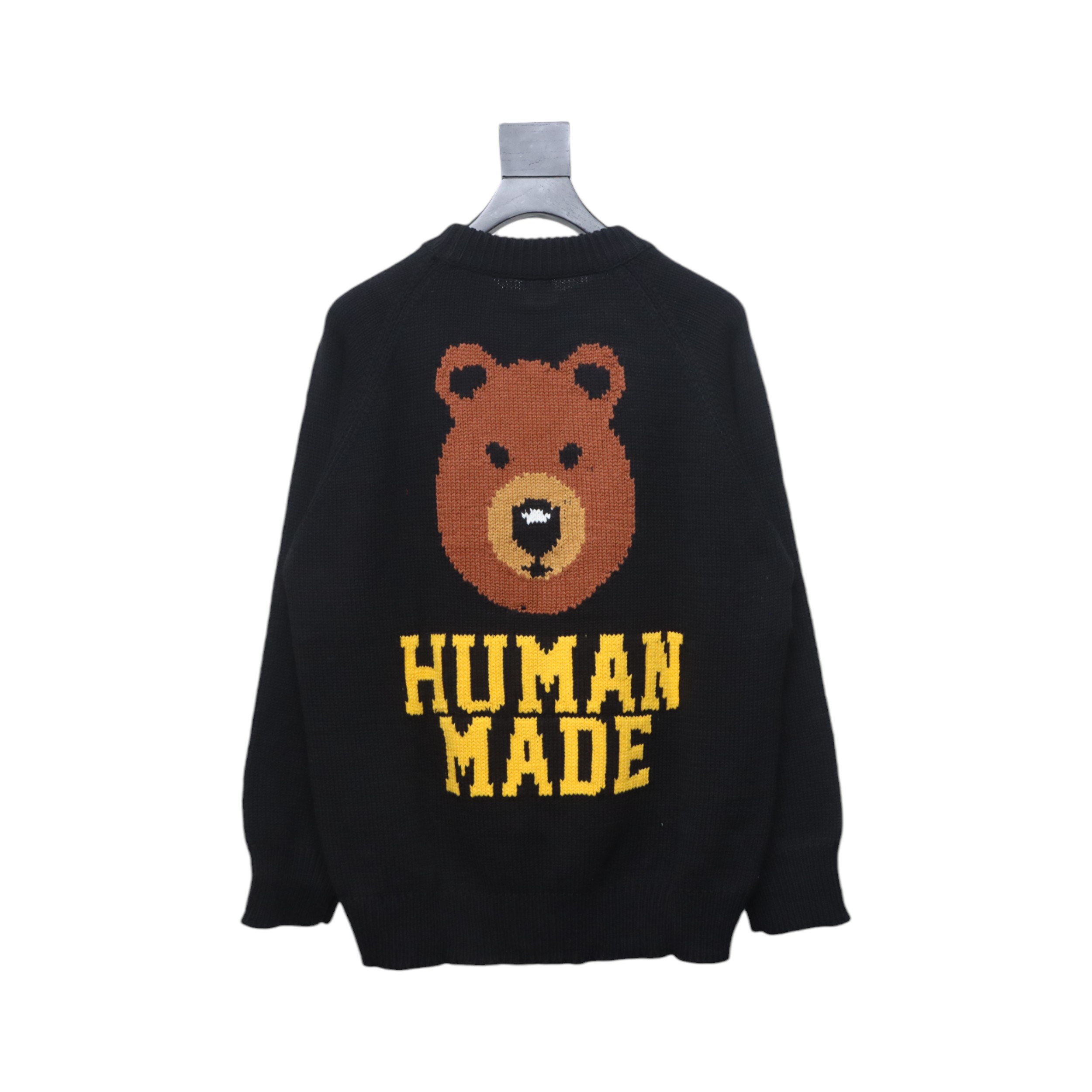 Human Made Bear Raglan Knit Sweater Black