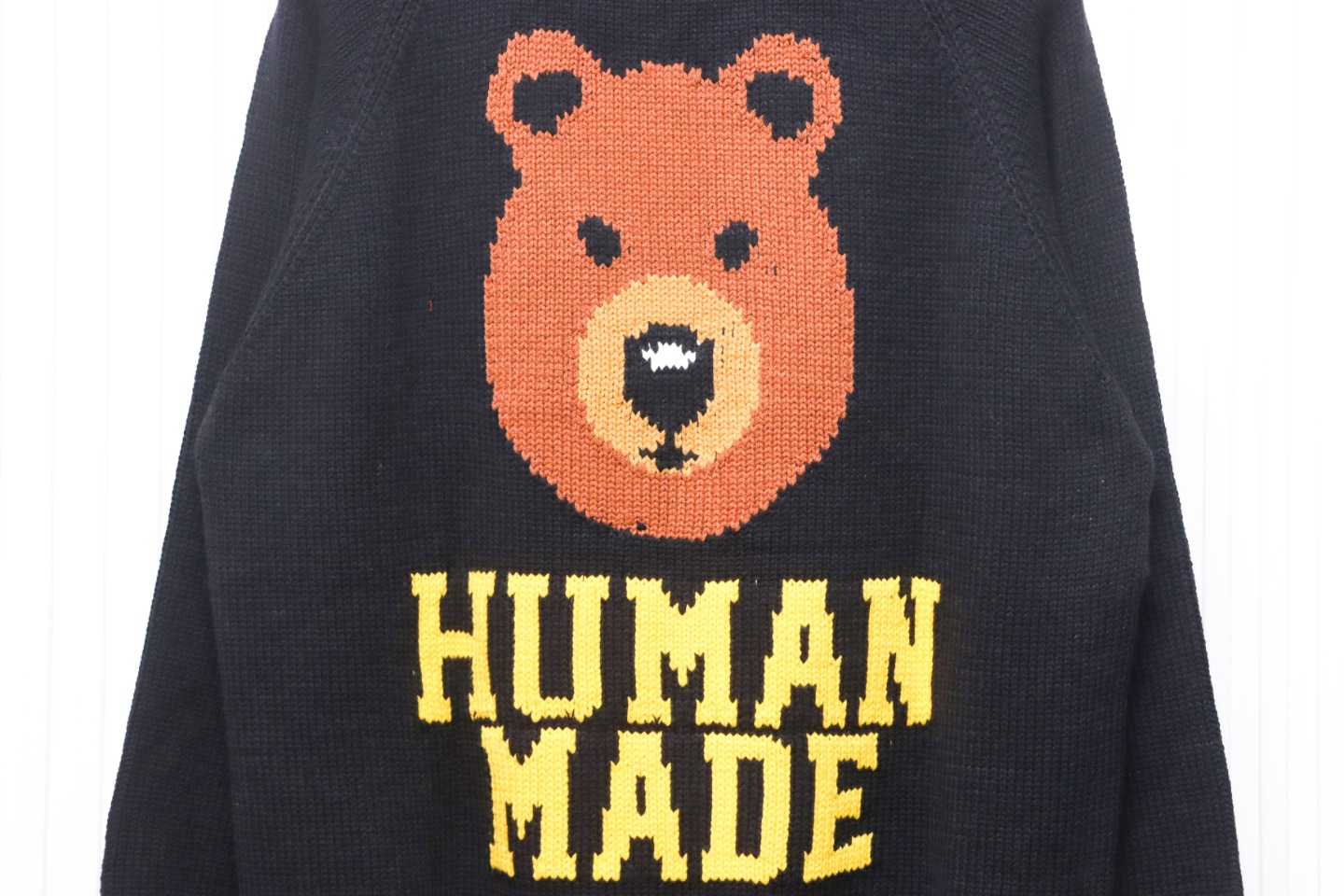 Human Made Bear Raglan Knit Sweater Black