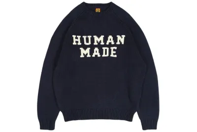 Human Made Bear Raglan Knit Sweater Navy 02