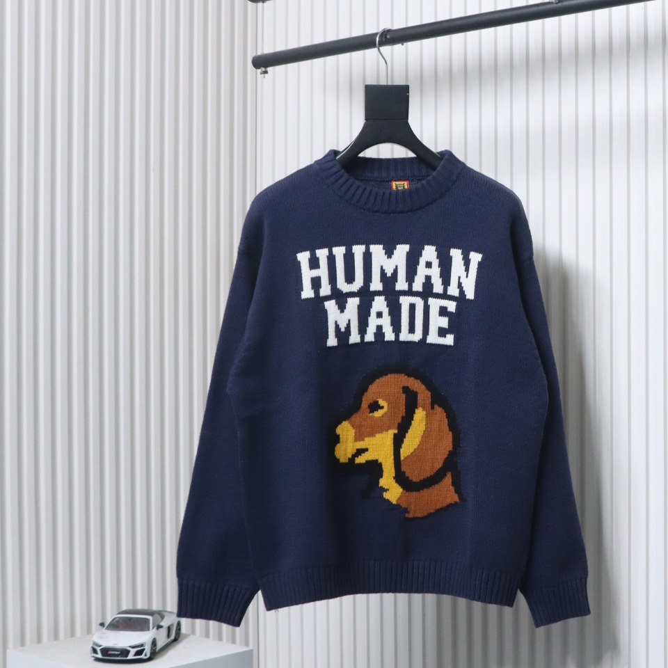 Human Made Dachs Knit Sweater Navy