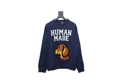 Human Made Dachs Knit Sweater Navy 01