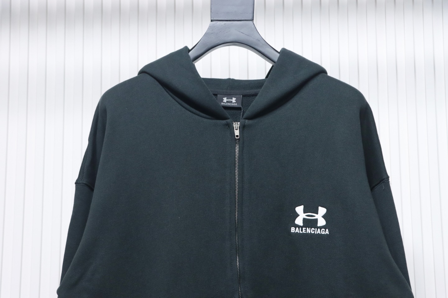 Balenciaga x Under Armour Zip Up Hoodie Black/White