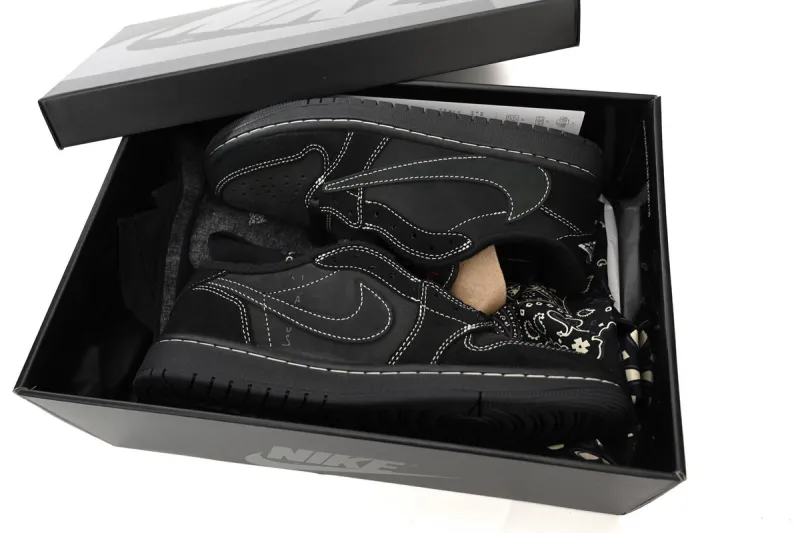 Jordan 1 Retro Low OG SP Travis Scott Black Phantom Reps Sneakers DM7866-001