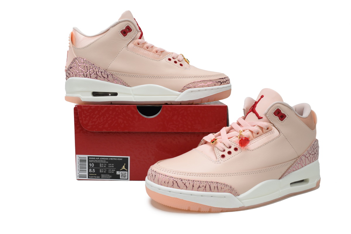 Jordan 3 Retro Valentine's Day Treat Yourself (2025) (Women's) Reps Sneakers HJ0178-600