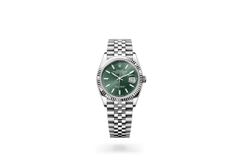 RSNOW Rolex Datejust 36 Oyster-36 mm-Oystersteel and White Gold Reference 126234 m126234-0051