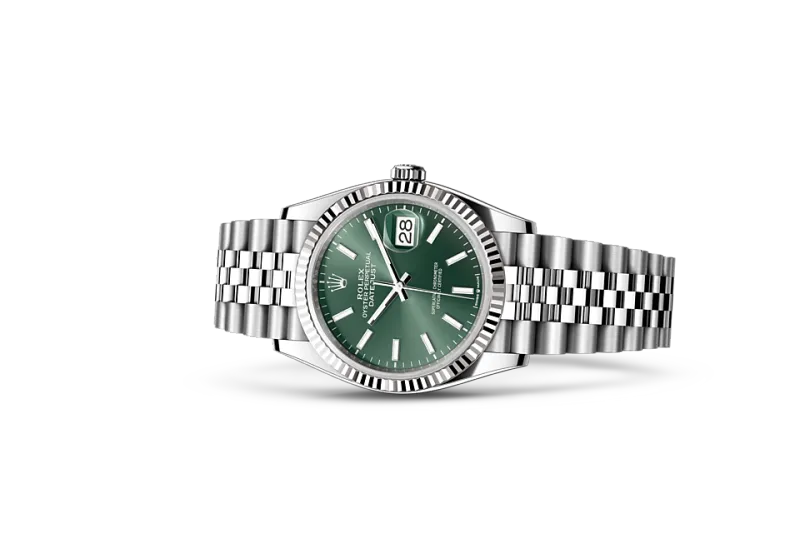 RSNOW Rolex Datejust 36 Oyster-36 mm-Oystersteel and White Gold Reference 126234 m126234-0051