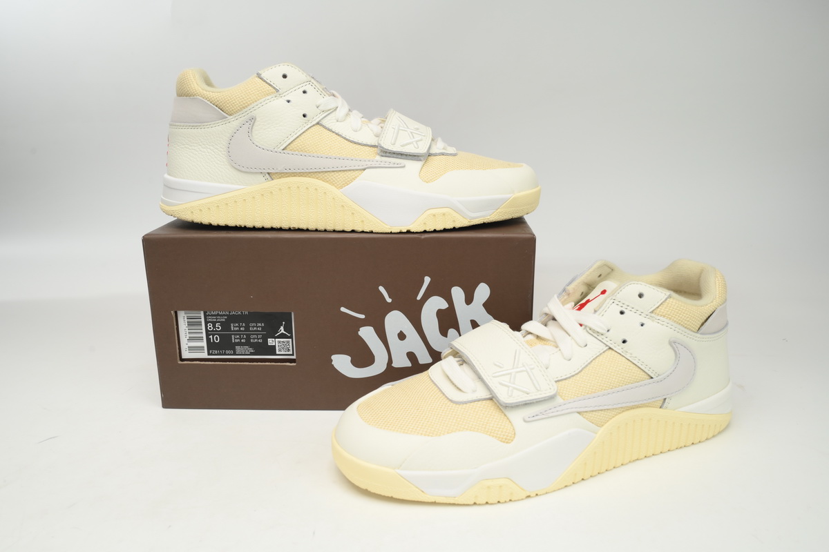Travis Scott × Nike Jordan Jumpman Jack TR Beige Reps Sneakers FZ8117-003