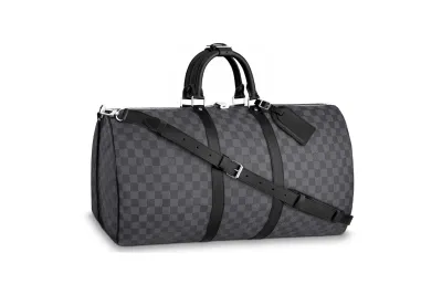 VIP Points: Louis Vuitton LV Keepall Bandouliere Damier Graphite 55 Black/Graphite Value: $199 01
