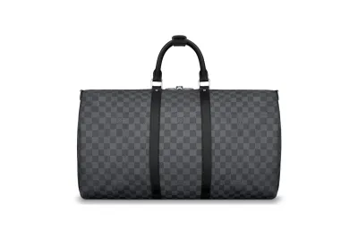 VIP Points: Louis Vuitton LV Keepall Bandouliere Damier Graphite 55 Black/Graphite Value: $199 02
