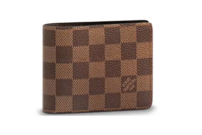 VIP Points: Louis Vuitton LV Wallet Slender Damier Graphite Black/Brown Value: $112 02
