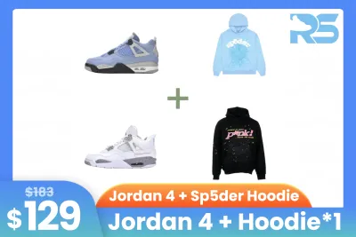 $129 Any Jordan 4 + Any Sp5der Hoodie 01