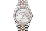 RSNOW Rolex Datejust 36 Oyster-36 mm-Oystersteel and Everose Gold and Diamonds Reference 126281RBR m126281RBR-0009
