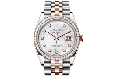 RSNOW Rolex Datejust 36 Oyster-36 mm-Oystersteel and Everose Gold and Diamonds Reference 126281RBR m126281RBR-0009 01