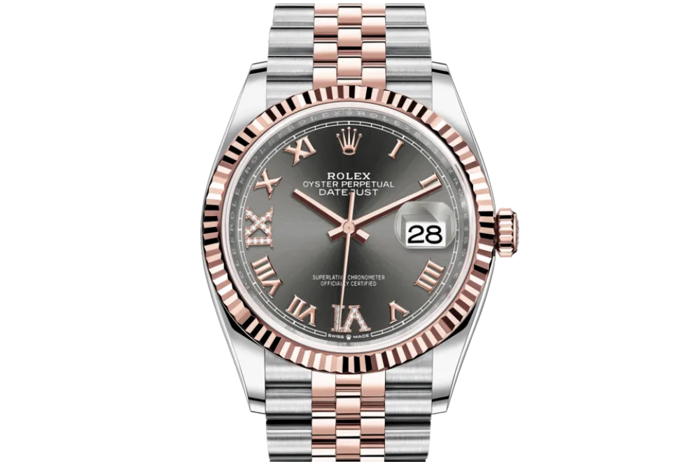RSNOW Rolex Datejust 36 Oyster-36 mm-Oystersteel and Everose Gold Reference 126231 m126231-0023